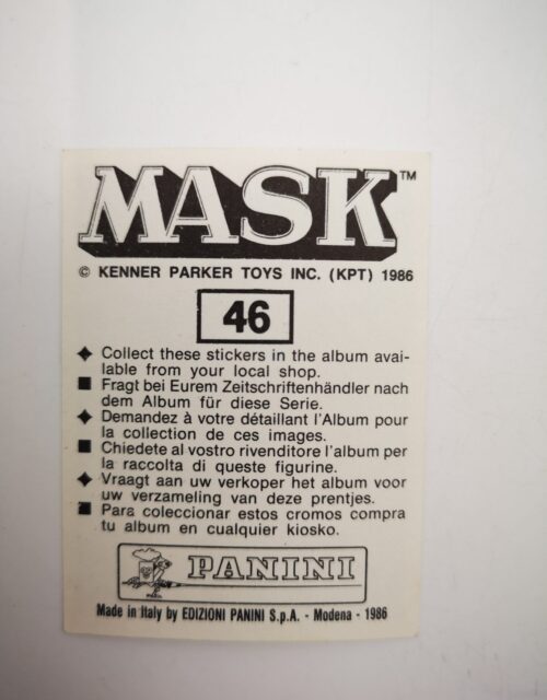 Mask Panini Sticker Europa Nr. 46 – Bild 2