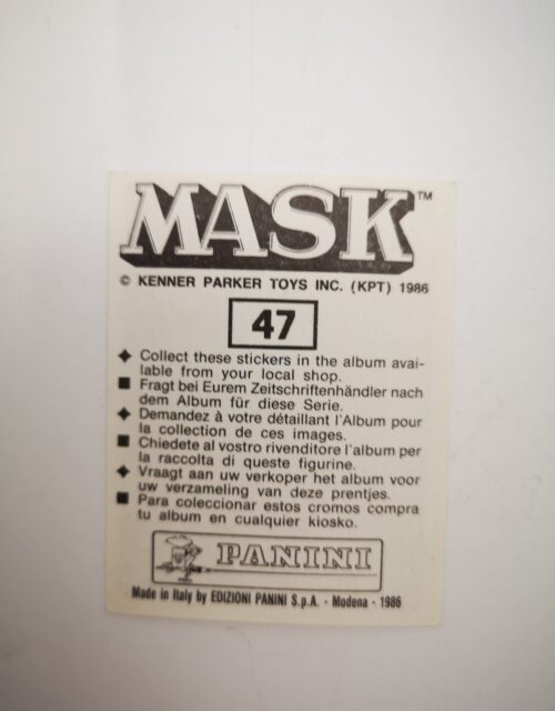 Mask Panini Sticker Europa Nr. 47 – Bild 2