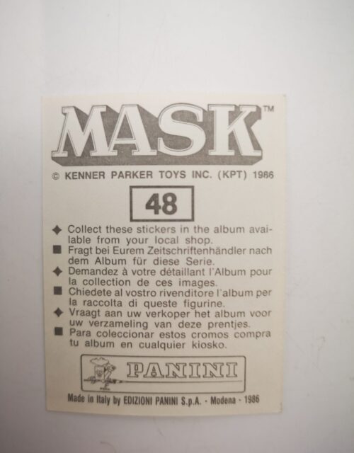 Mask Panini Sticker Europa Nr. 48 – Bild 2