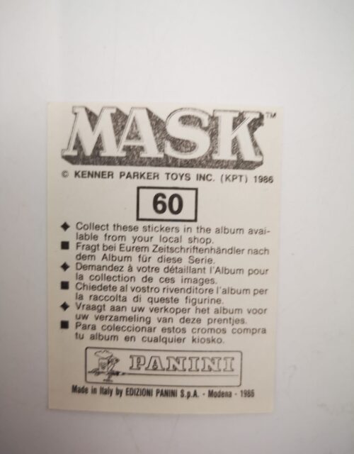 Mask Panini Sticker Europa Nr. 60 – Bild 2