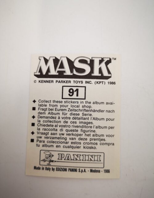 Mask Panini Sticker Europa Nr. 91 – Bild 2