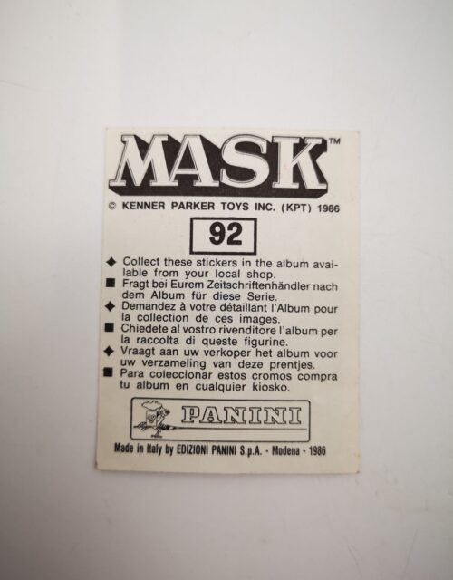 Mask Panini Sticker Europa Nr. 92 – Bild 2