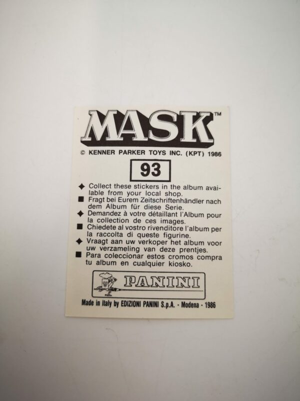 Mask Panini Sticker Europa Nr. 93 – Bild 2