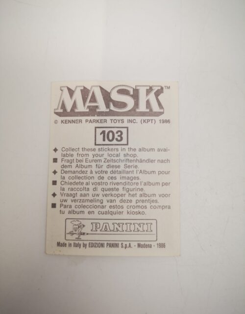 Mask Panini Sticker Europa Nr. 103 – Bild 2