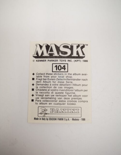 Mask Panini Sticker Europa Nr. 104 – Bild 2