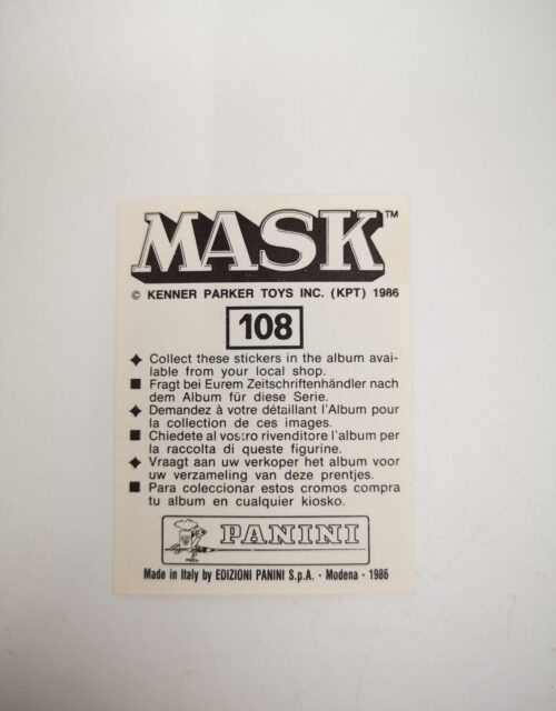 Mask Panini Sticker Europa Nr. 108 – Bild 2