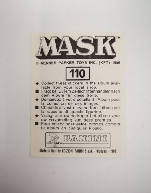 Mask Panini Sticker Europa Nr. 110 – Bild 2