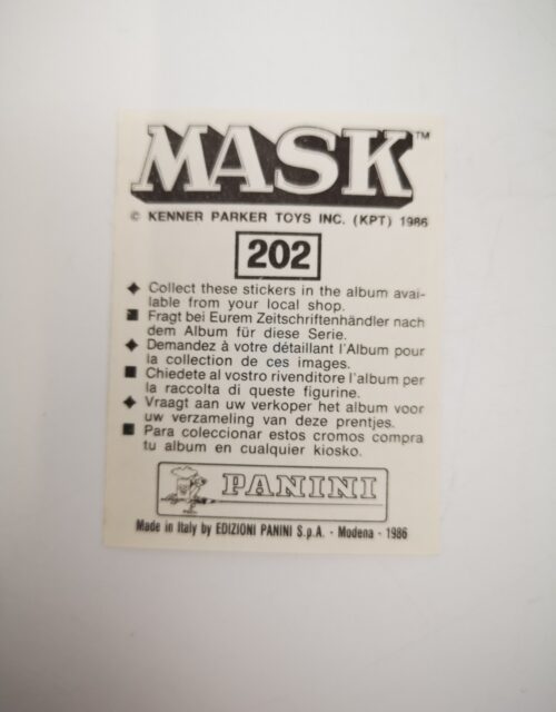 Mask Panini Sticker Europa Nr. 202 – Bild 2