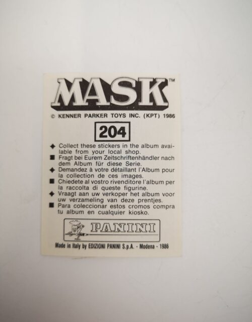 Mask Panini Sticker Europa Nr. 204 – Bild 2