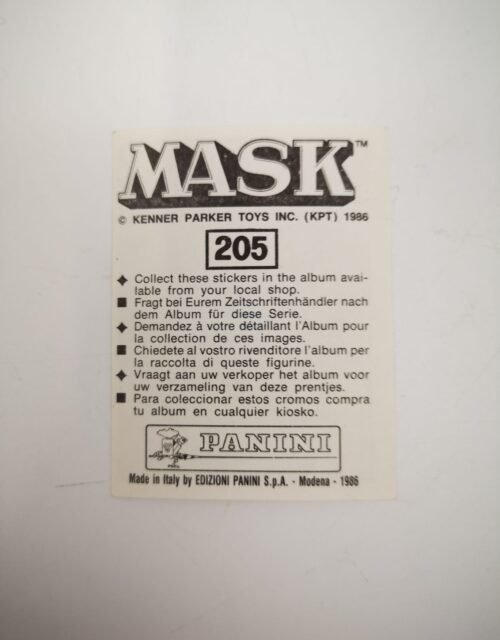 Mask Panini Sticker Europa Nr. 205 – Bild 2