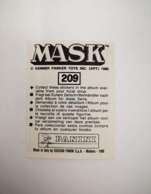 Mask Panini Sticker Europa Nr. 209 – Bild 2