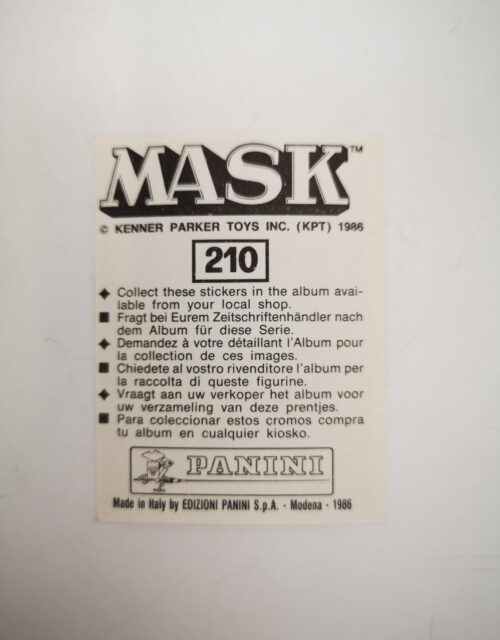 Mask Panini Sticker Europa Nr. 210 – Bild 2