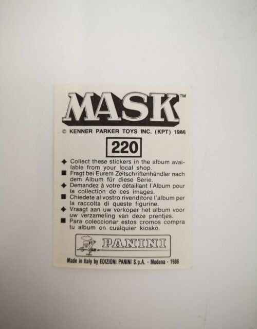 Mask Panini Sticker Europa Nr. 220 – Bild 2