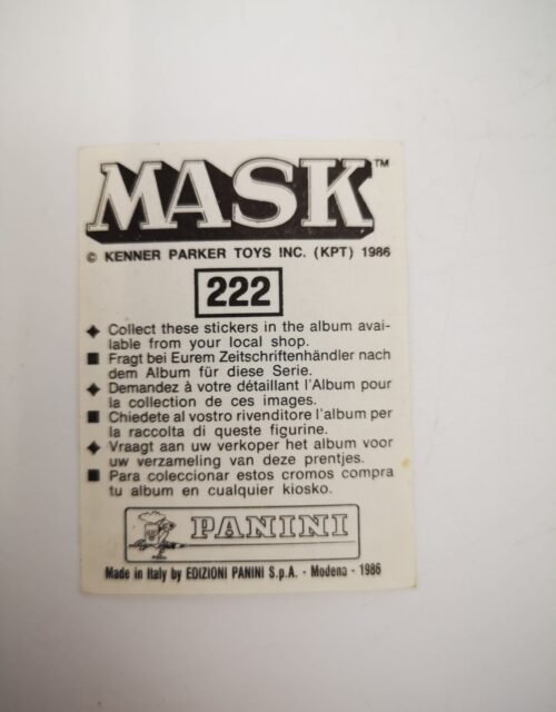 Mask Panini Sticker Europa Nr. 222 – Bild 2