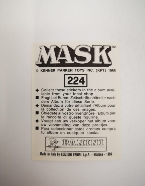 Mask Panini Sticker Europa Nr. 224 – Bild 2