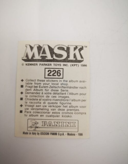 Mask Panini Sticker Europa Nr. 226 – Bild 2