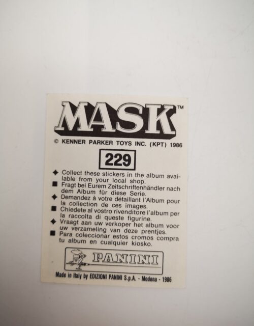 Mask Panini Sticker Europa Nr. 229 – Bild 2