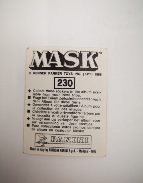 Mask Panini Sticker Europa Nr. 230 – Bild 2