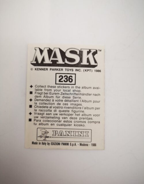 Mask Panini Sticker Europa Nr. 236 – Bild 2