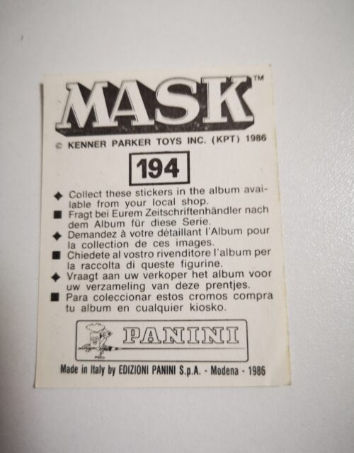 Mask Panini Sticker Europa Nr. 194 – Bild 2