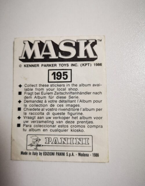 Mask Panini Sticker Europa Nr. 195 – Bild 2