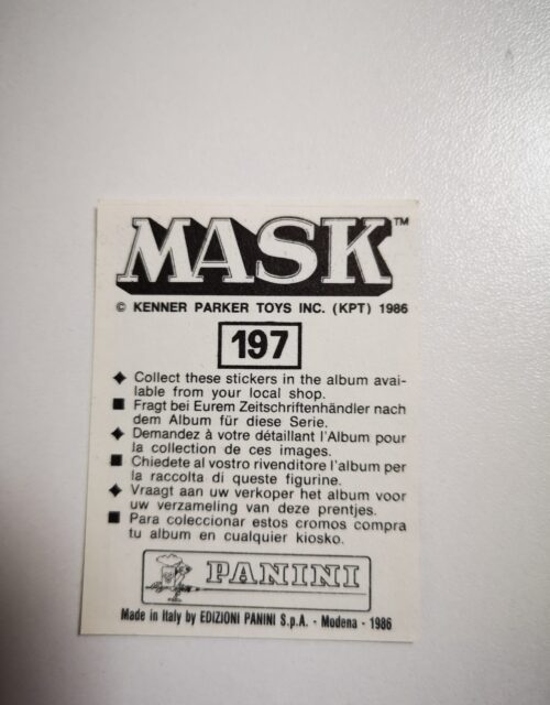 Mask Panini Sticker Europa Nr. 197 – Bild 2