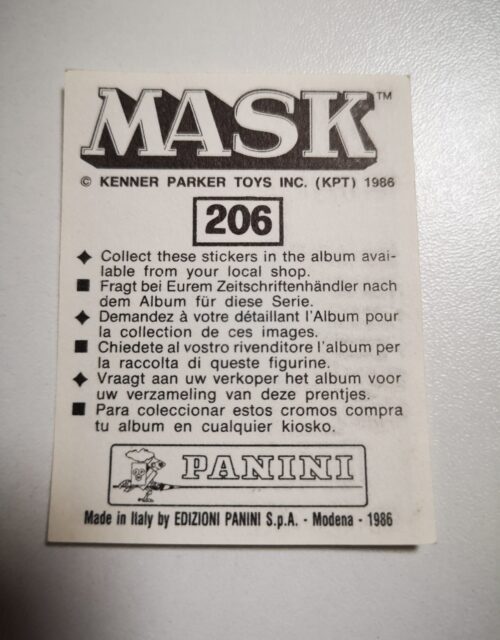 Mask Panini Sticker Europa Nr. 206 – Bild 2