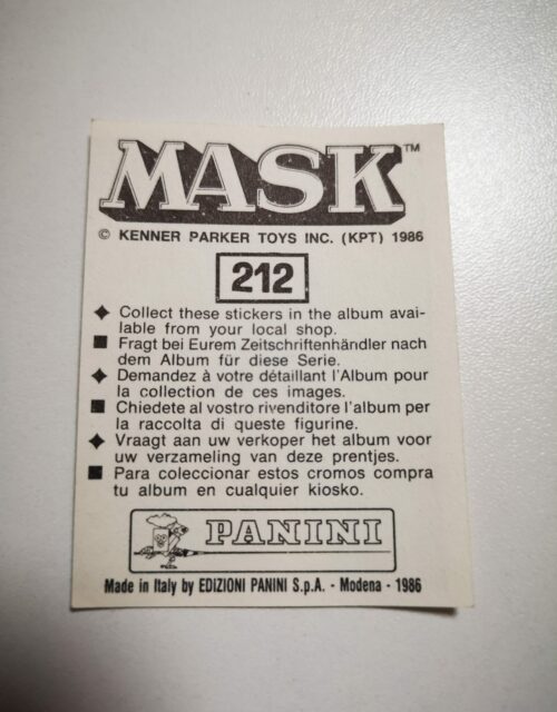 Mask Panini Sticker Europa Nr. 212 – Bild 2