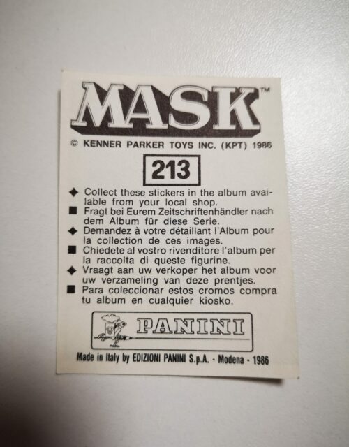 Mask Panini Sticker Europa Nr. 213 – Bild 2