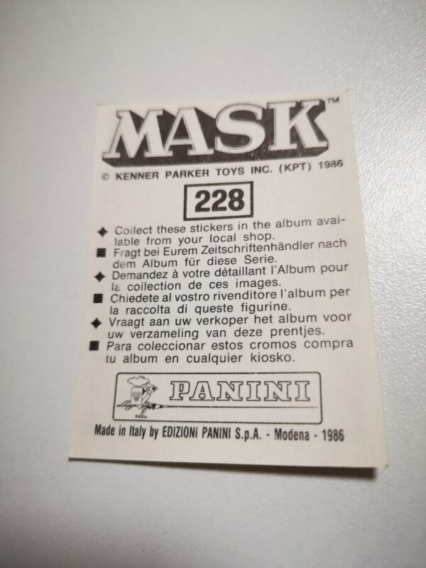 Mask Panini Sticker Europa Nr. 228 – Bild 2