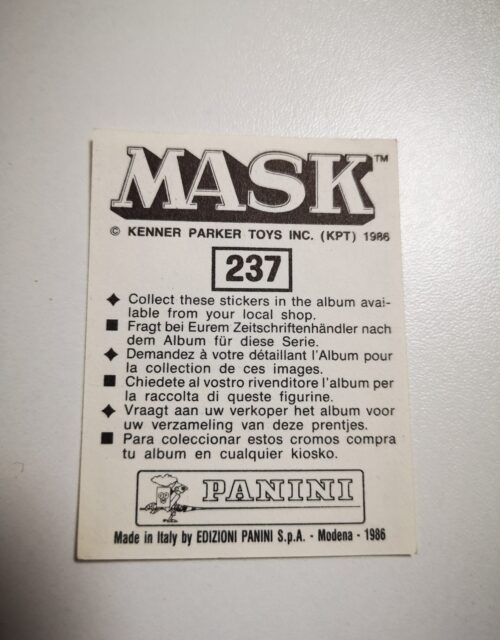 Mask Panini Sticker Europa Nr. 237 – Bild 2