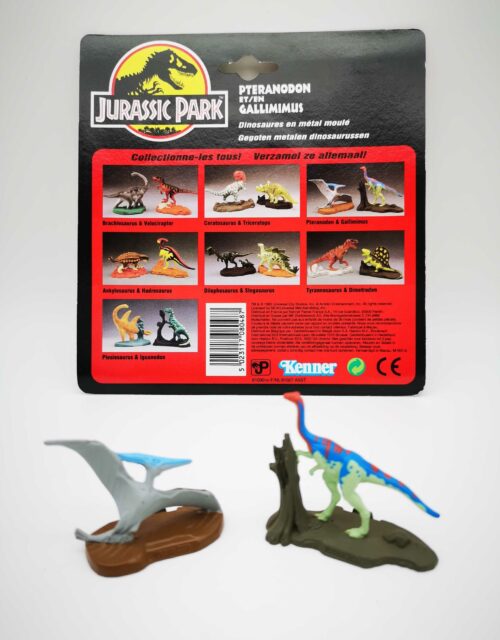 Jurassic Park / 2 Metall-Dinos + Cardback
