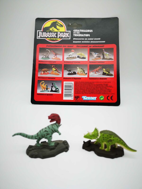 Jurassic Park / 2 Metall-Dinos + Cardback