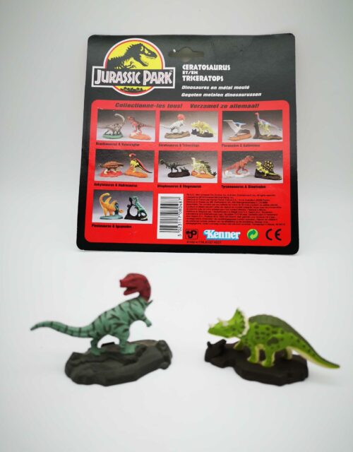 Jurassic Park / 2 Metall-Dinos + Cardback