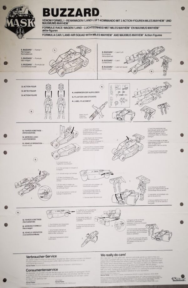 Mask / Buzzard Original Anleitung ohne Poster #1 (gelocht)