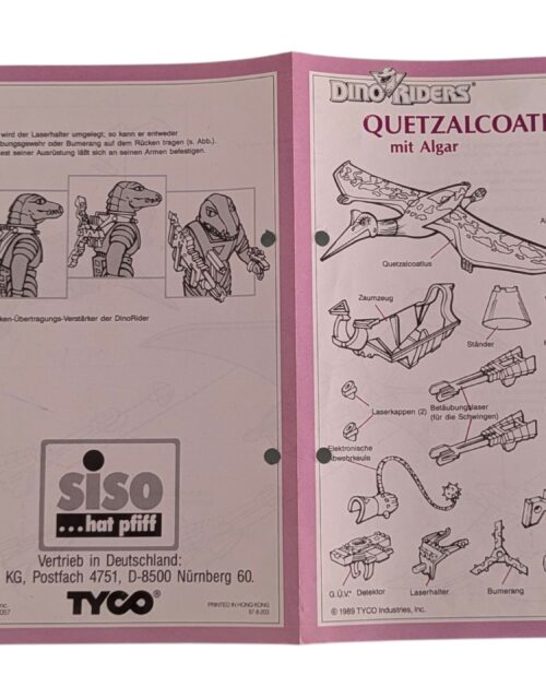 Dino Riders / Quetzalcoatlus Originaler Anleitung